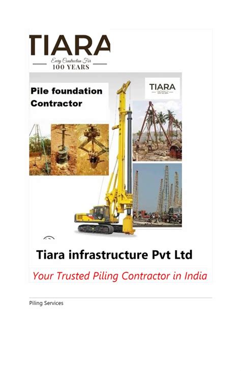 Piling Contractors In Dehradun Uttarakhand Pile Foundation Tiara Infra