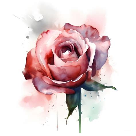 Premium Photo An Ai Generated Illustration Of A Red Rose In