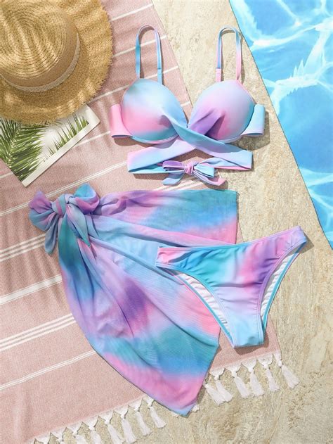 3pack Tie Dye Triangle Bikini Swimsuit Cover Up Artofit