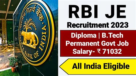 Rbi Je Junior Engineer Recruitment Salary Rbi Je