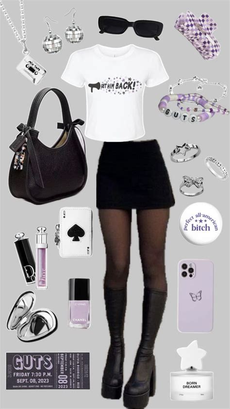 Olivia Rodrigo Concert Outfit | Guts Tour Style Ideas in 2024 | Cute concert outfits, Concert ...