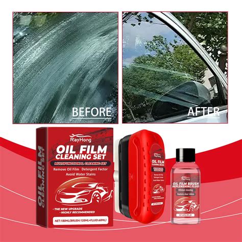 Japceit Automotive Oil Film Cleaning Brush 120ml Car Glass Oil Film Stain Removal Cleaner