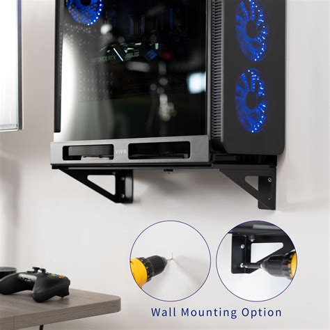 Deskside and Wall Gaming PC Mount – VIVO - desk solutions, screen ...