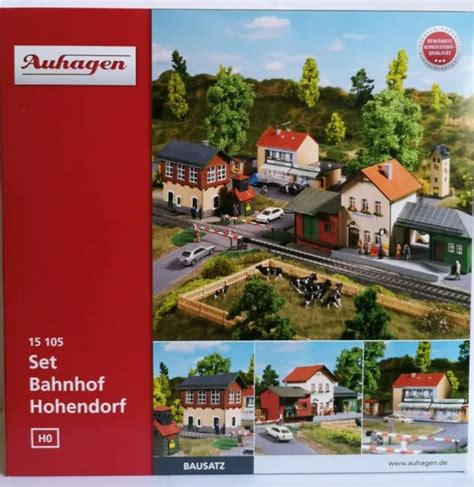 AUHAGEN 15105 SPUR H0 Set Bahnhof Hohendorf Bausatz NEU In OVP EUR 85