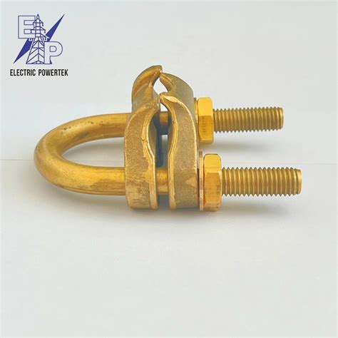 Earthing Material Copper Cable Holding Clamps Brass Earthing Clamps U