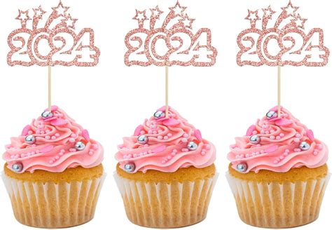 Amazon Pcs Happy New Year Cupcake Topper Glitter Welcome To