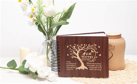 Amazon Xiigra Wooden Funeral Guest Book For Memorial Service