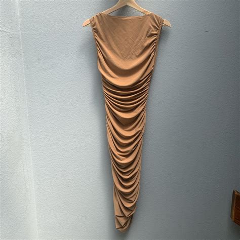 Norma Kamali Nude Tan Dress Size XS Stretch Can Be Depop