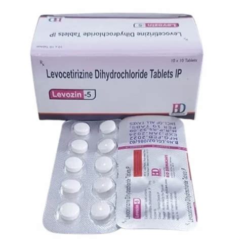 Levozin 5 Levocetirizine Dihydrochloride Tablets IP At Rs 35 Stripe