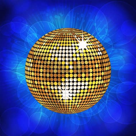 Gold Disco Ball And Mosaic Background Stock Vector Illustration Of