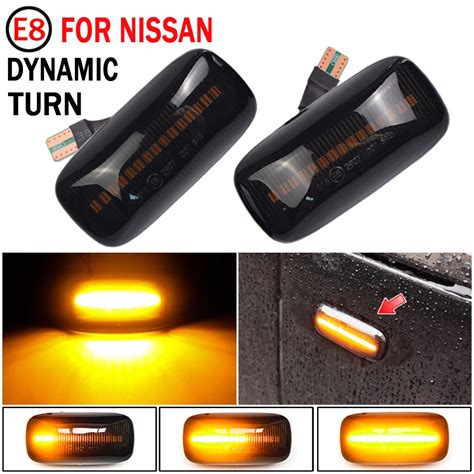 2pcs Pair Dynamic LED Turn Signal Side Marker Light Sequential Blinker