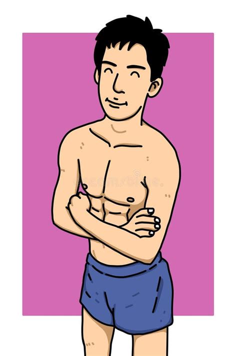 Cute Man Cartoon On White Background Stock Illustration Illustration