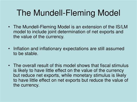 Ppt Chapter Mundell Fleming Model Asst Prof Dr Mete Feridun