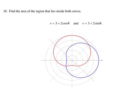 Solved 10 Find The Area Of The Region That Lies Inside Both Chegg