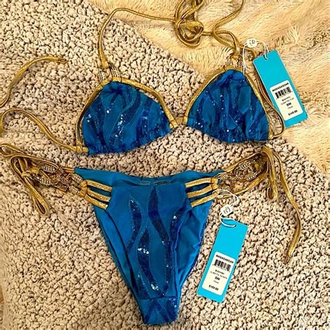 Beach Bunny Swim Beach Bunny Madagascar Glam Tie Skimpy Bikini Set