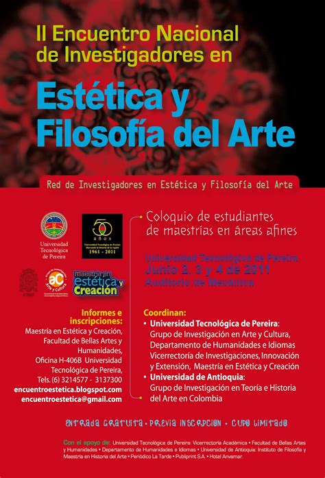 Ii Encuentro Nacional De Est Tica Y Filosof A Del Arte Abril