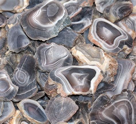 Botswana Agate Rough Natural Grey Botswana Agate Healing Stone Slices