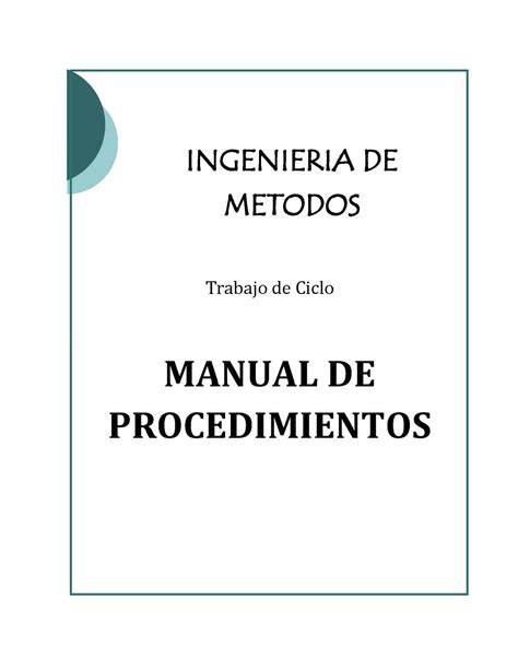 Calaméo MANUAL DE PROCEDIMIENTOS