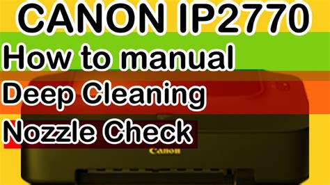 Canon Ip2770 How To Manual Nozzle Check And Cleaning Without Computer Youtube