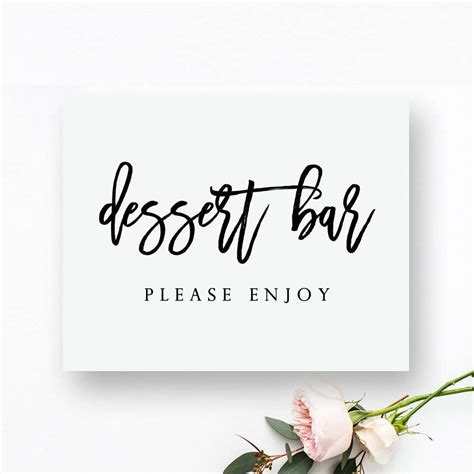 Printable Dessert Bar Sign Dessert Bar Printable Dessert Bar Wedding