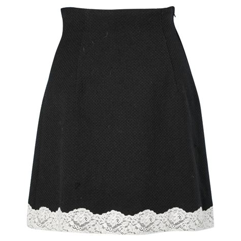 Chantal Thomass Paris Long Black Velvet Stretchy Skirt Size At