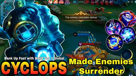 ENEMIES SURRENDERED Cyclops Best Build Fast Rotation Midlane Solo