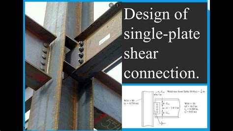 Design Of Single Plate Shear Connection Youtube