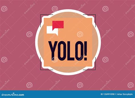 Handwriting Text Writing Yolo Concept Meaning Stand For You Only Live