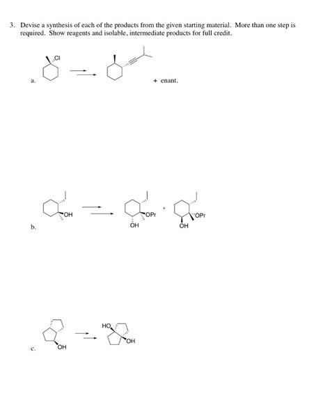 Solved 3 Devise A Synthesis Of Each Of The Products From Chegg