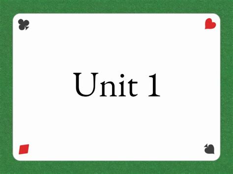 Unit 1 Flash Cards