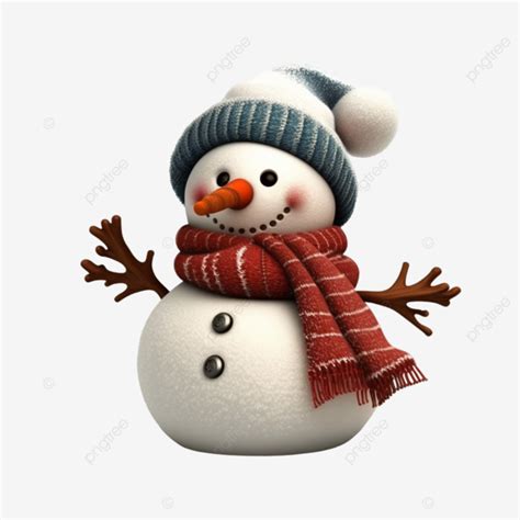 Fofo Boneco De Neve Sorridente Chapéu Colorido PNG Boneco De Neve