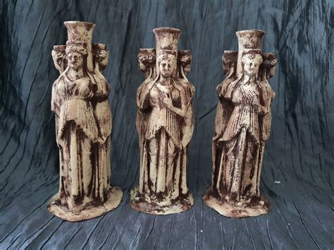 Hecate Statue Triple Goddess Figurine Altar Piece Pagan Idol