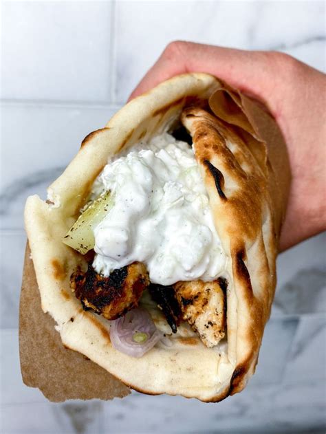 Greek Yogurt Marinated Chicken Pitas