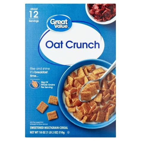 Great Value Oat Crunch Breakfast Cereal 18 Oz