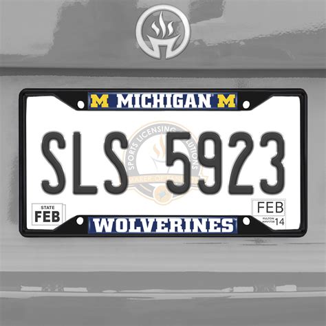 University Of Michigan License Plate Frame Black Fanmats Sports Licensing Solutions Llc