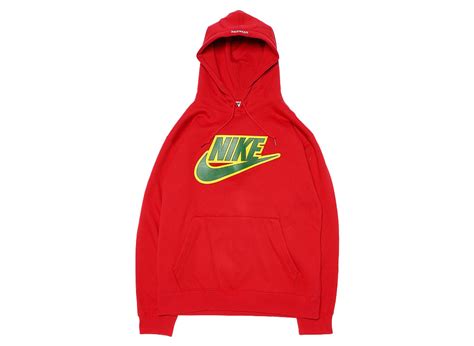 Supreme Nike® Leather Appliqué Hooded Sweatshirt Redを買うならスニーカーダンク