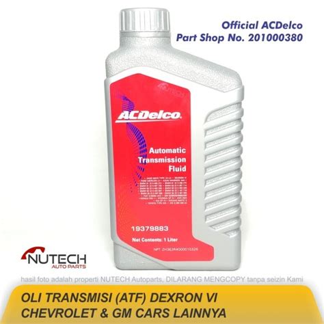 Jual OLI TRANSMISI MATIC ATF ORI CHEVROLET DEXRON DEXTRON VI 6 AC DELCO