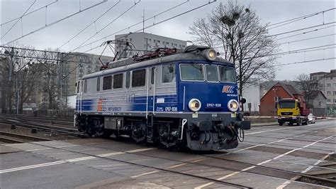 Elektrowóz EP07 1038 PKP INTERCITY przejazd luzem Gdynia Chylonia linia