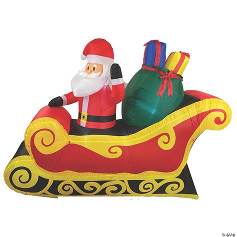 Santa Sleigh Inflatable 7 Halloween Express