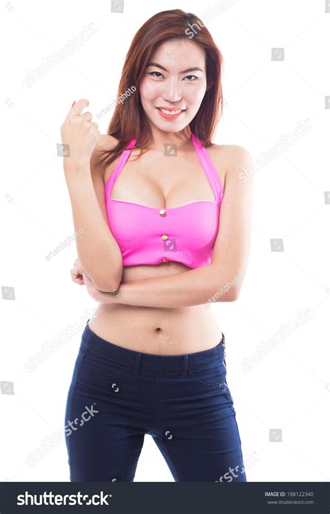 Sexy Asian Woman Jeans Bikini Top Stock Photo Edit Now