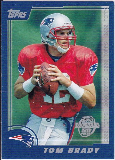 Tom Brady Topps Rookie Throwbacks Draft Pick Insert Card Nfl Football