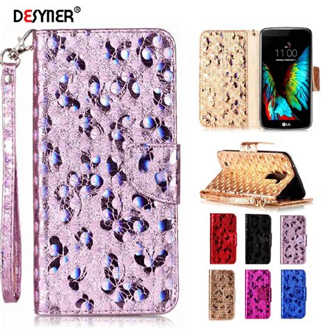 Desyner Laser Butterfly Flip Case For Lenovo K5 K6 A1010 Wallet Leather