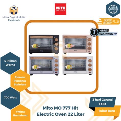 Promo Cod Mito Mo Hit Oven Listrik Liter Diamond Shape Cavity