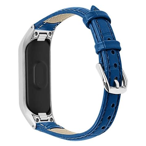 Samsung Galaxy Fit E Krokodil Textur Lederarmband Dunkelblau