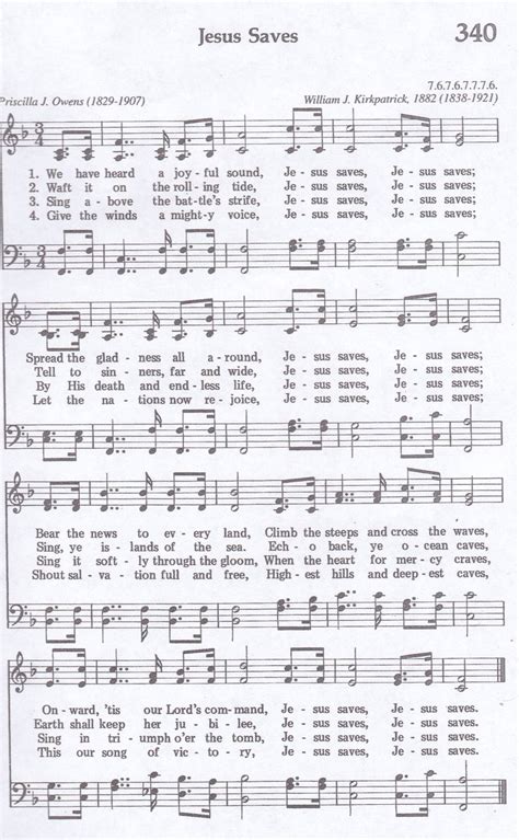 Jesus Saves (Hymn) SATB Christian Songs, Christian Life, Gospel Song ...