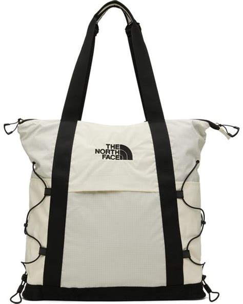 The North Face Off White Borealis Tote In Black Lyst