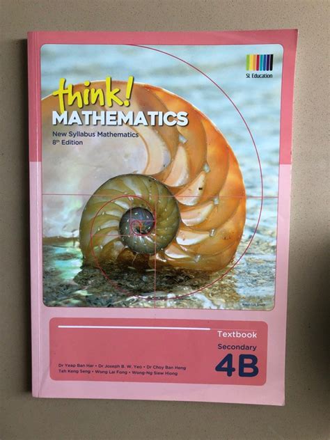 Emath 4B Textbook ShingLee Think Mathematics Hobbies Toys Books