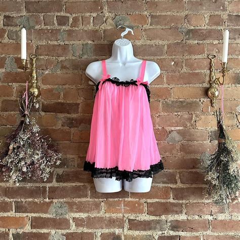 Y2k VS Babydoll Lingerie Amazing Hot Pink And Depop