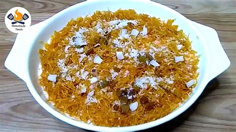 Eid Special Nawabi Sivyan Recipe By Homemade Foods Channel Nawabi Semai