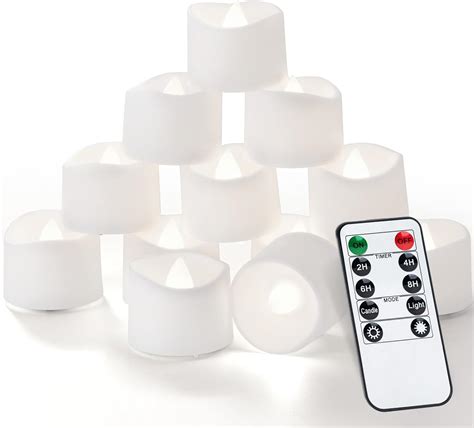 Amazon Homemory 12pcs Remote Candles Timer Candles 400 Hours